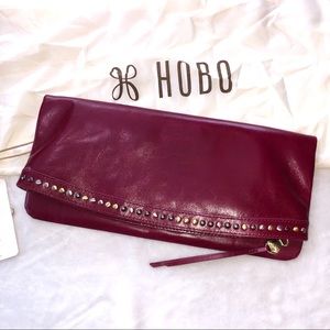 Hobo Zeal Studded Clutch Wallet in Ruby
